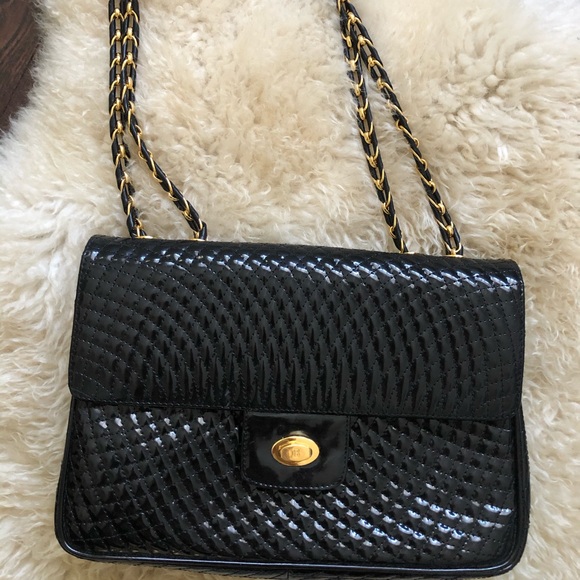 Bally Handbags - Bally vintage black patent leather bag
